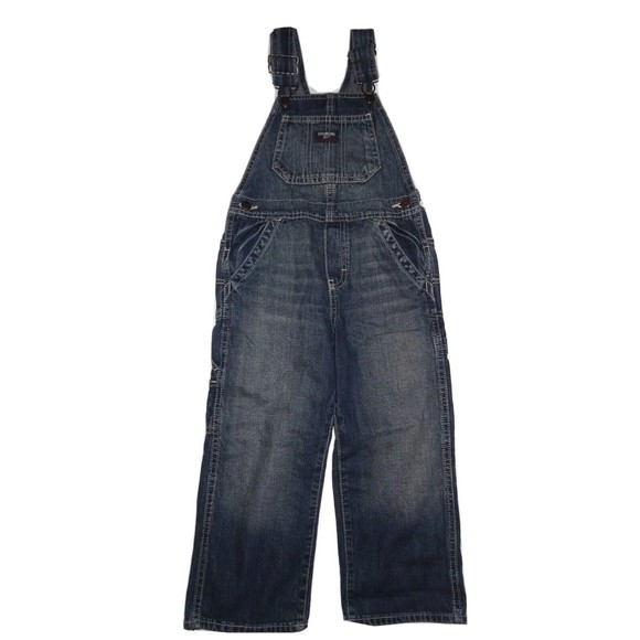 Boys OshKosh One-Piece Brooklyn overall conductor Bib Blue Jeans 18M - Picture 1 of 9